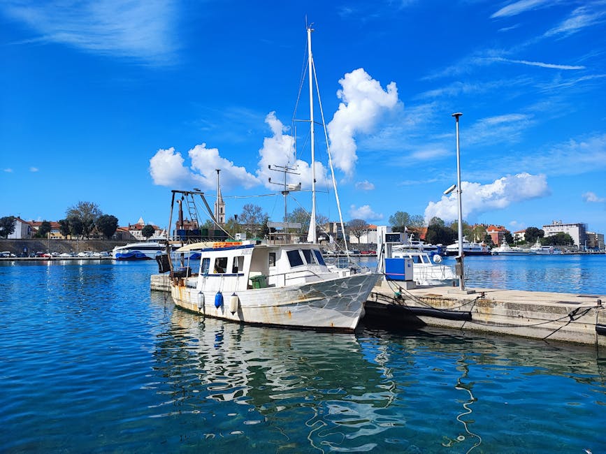 Zadar marina boats Croatia
