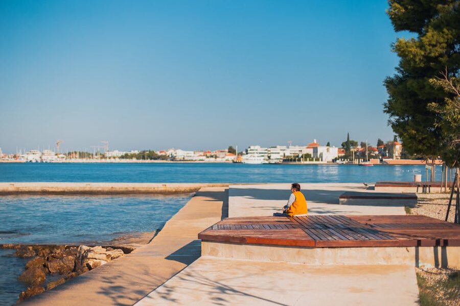 Zadar waterfront evening stroll
