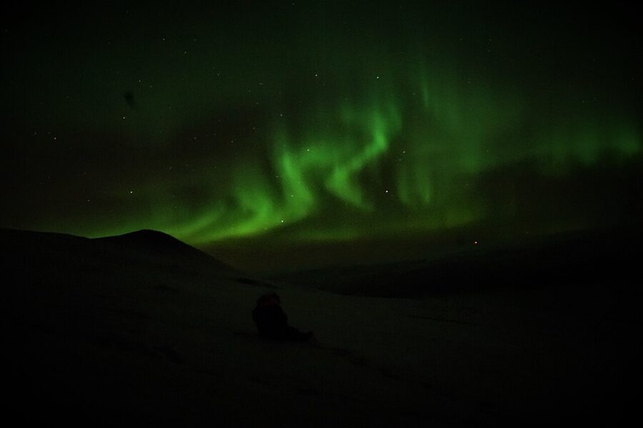 Northern lights band over Abisko national park