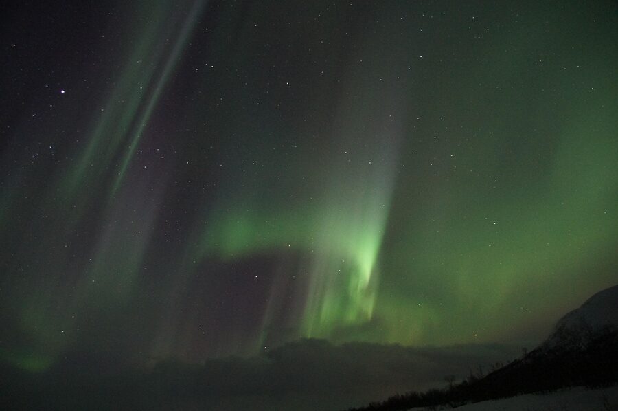 Aurora borealis sky over Lapland Abisko area