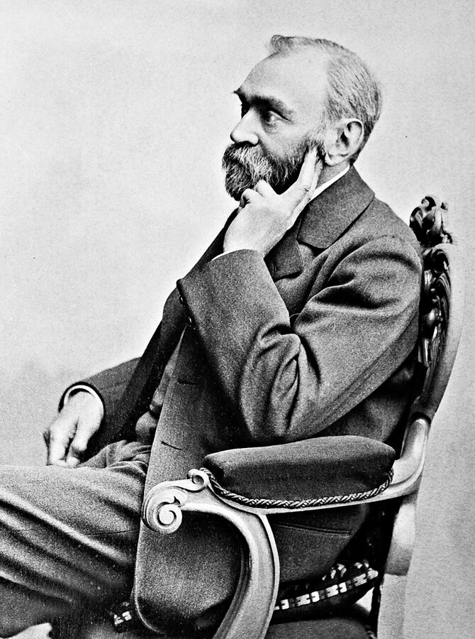 Portrait of Alfred Nobel founder of the Nobel Prize