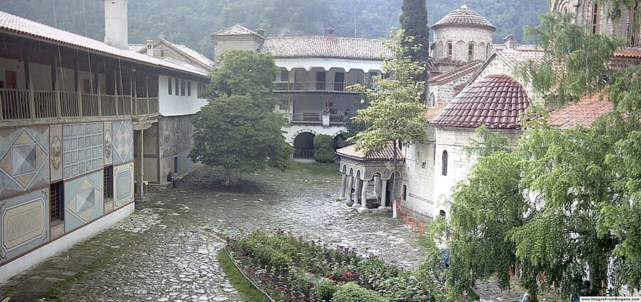 Bachkovo Monastery courtyard interior