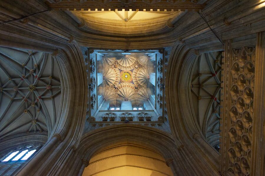 Canterbury Cathedral interior pillars
