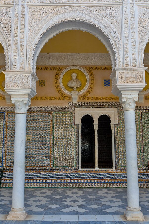 Casa de Pilatos arched gallery surrounding the central courtyard