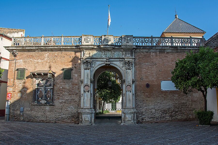 Casa de Pilatos courtyard with Roman emperor busts in wall niches