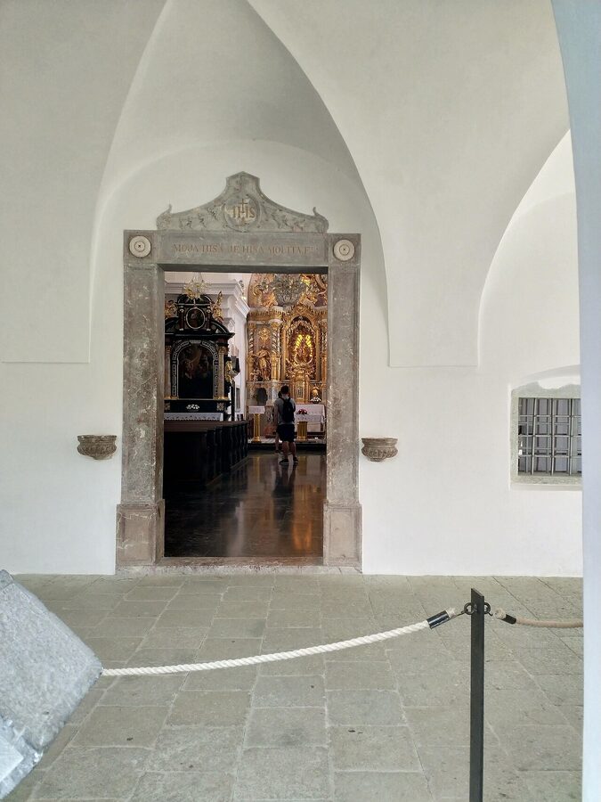 Interior of the Church of the Assumption on Bled Island Slovenia