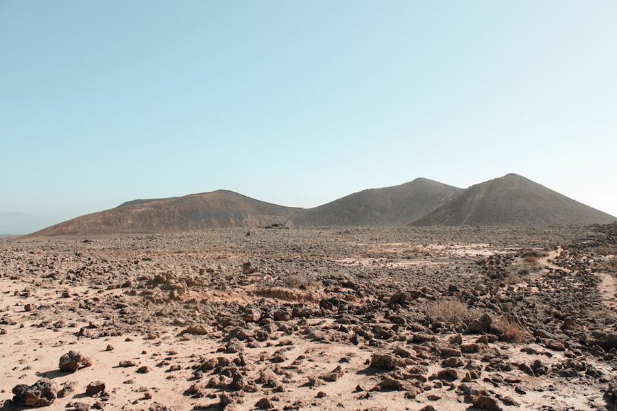Volcanic mountain landscape Fuerteventura