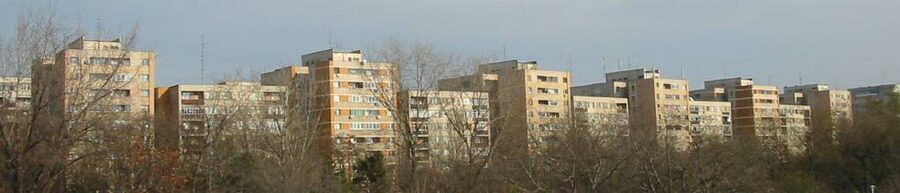 Communist era apartment blocks in Bucharest