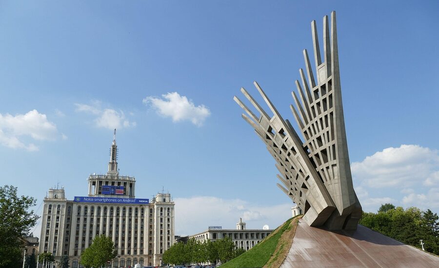 Bucharest historical architecture facade