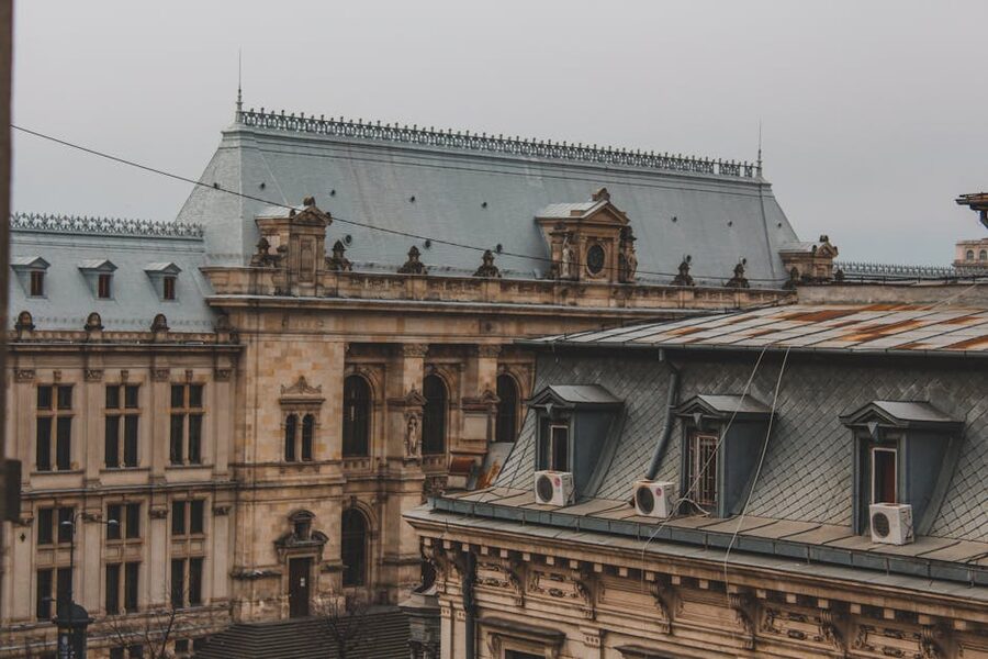 Bucharest rooftop European architecture