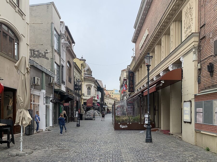 Strada Lipscani Bucharest Old Town
