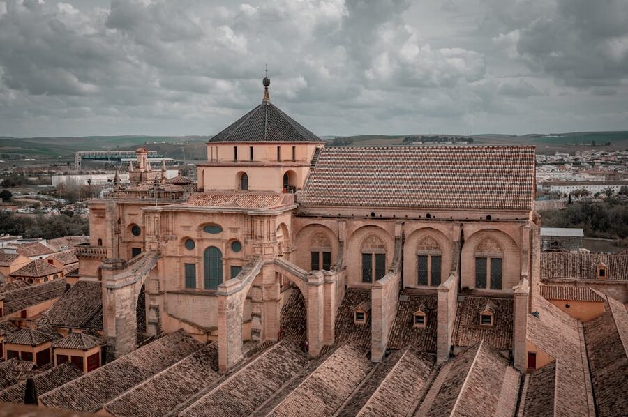 Aerial view of the Mosque-Cathedral of Cordoba