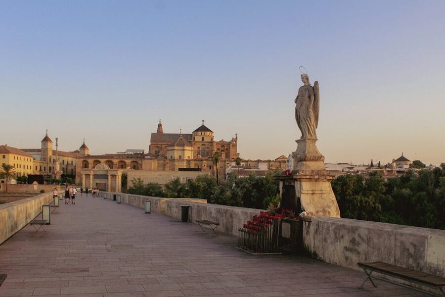 Roman Bridge of Cordoba at sunset