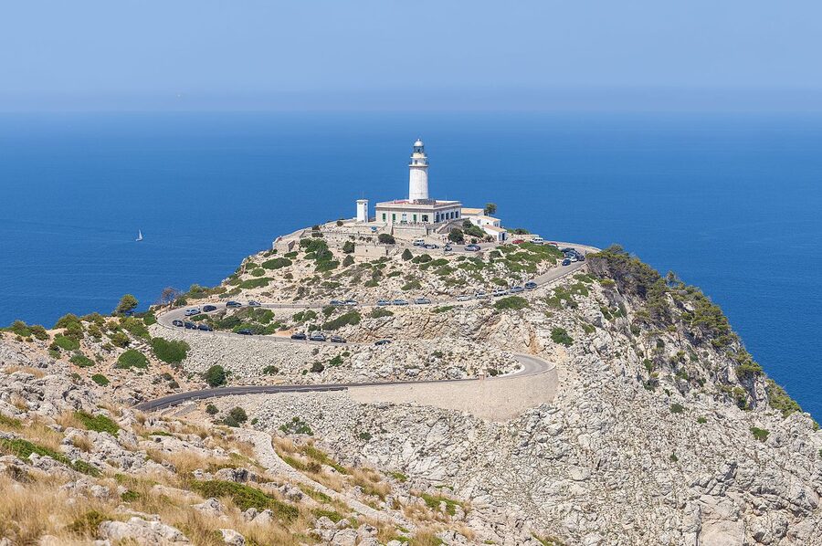 Cap de Formentor lighthouse on Mallorca cliffs