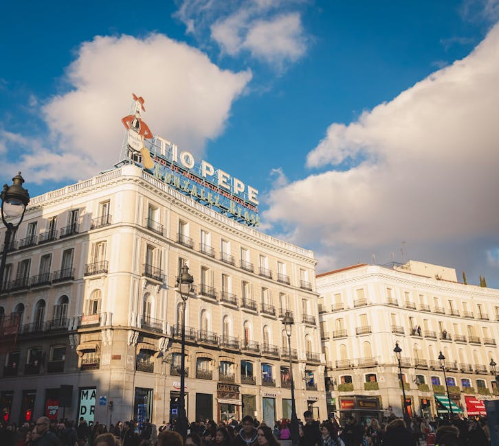 Puerta del Sol Madrid with Tio Pepe sign