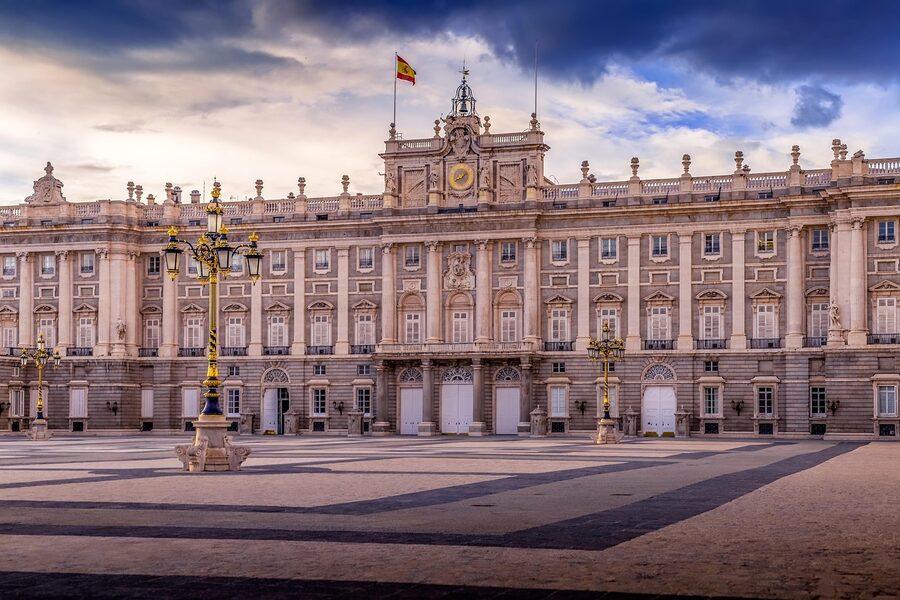 Royal Palace of Madrid courtyard Plaza de la Armeria