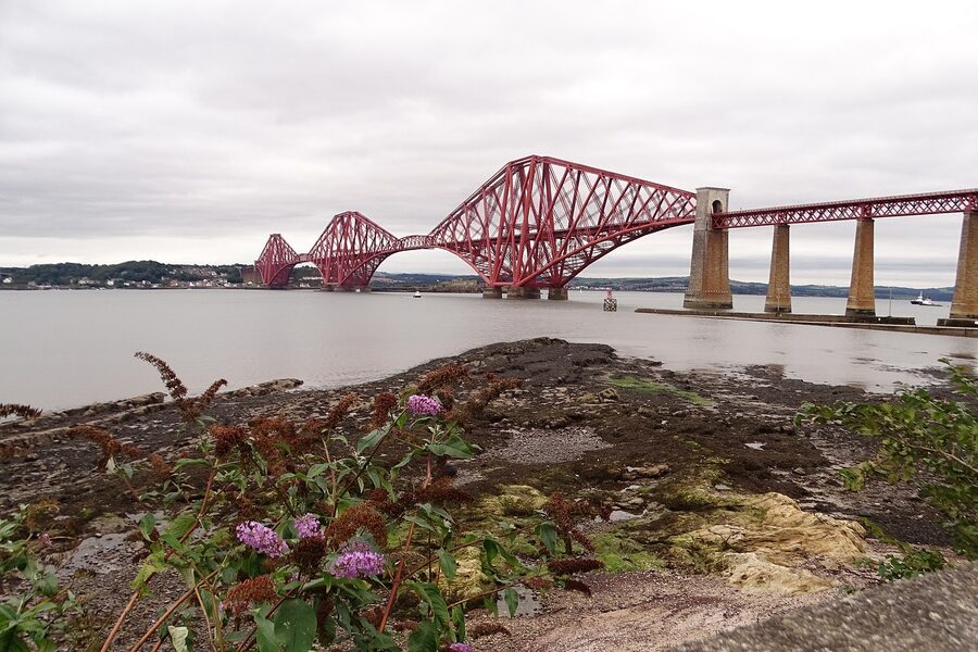 The Forth Bridge spanning the Firth of Forth