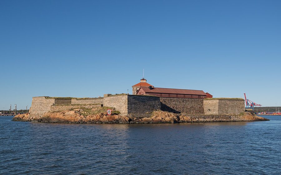 Nya Alvsborg fortress on its small island in Gothenburg harbor