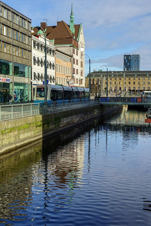 Buildings along the Fattighusan canal in central Gothenburg