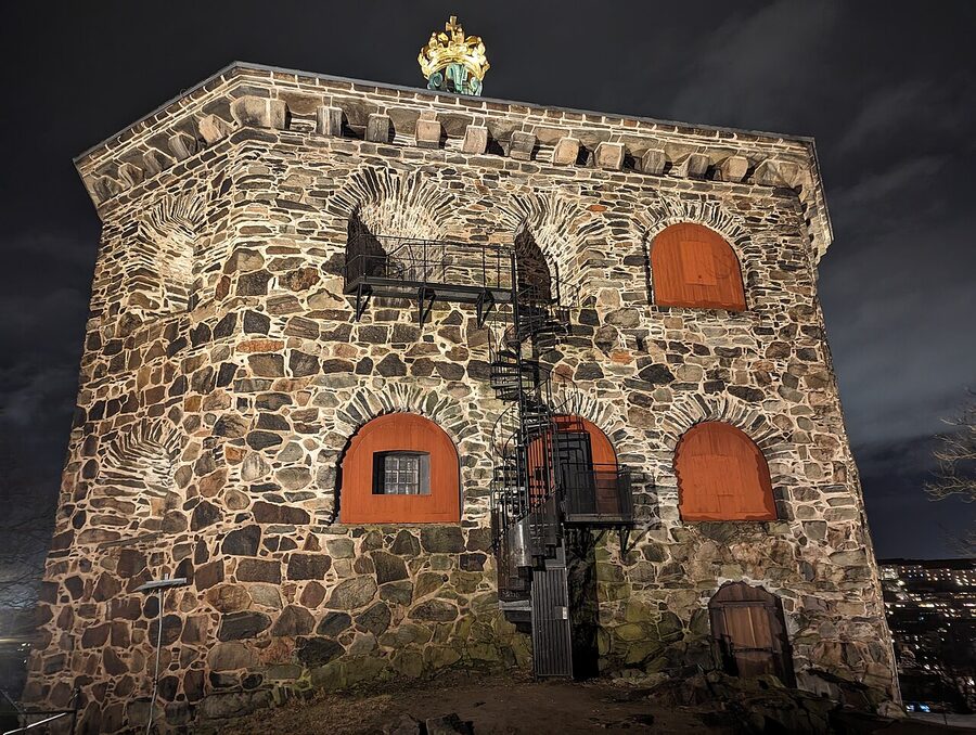 Skansen Kronan fortress at night, Gothenburg
