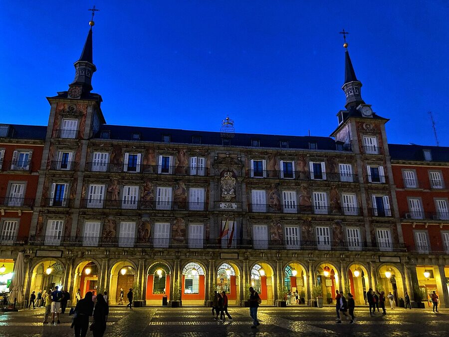Casa de la Panaderia frescoed facade Plaza Mayor Madrid