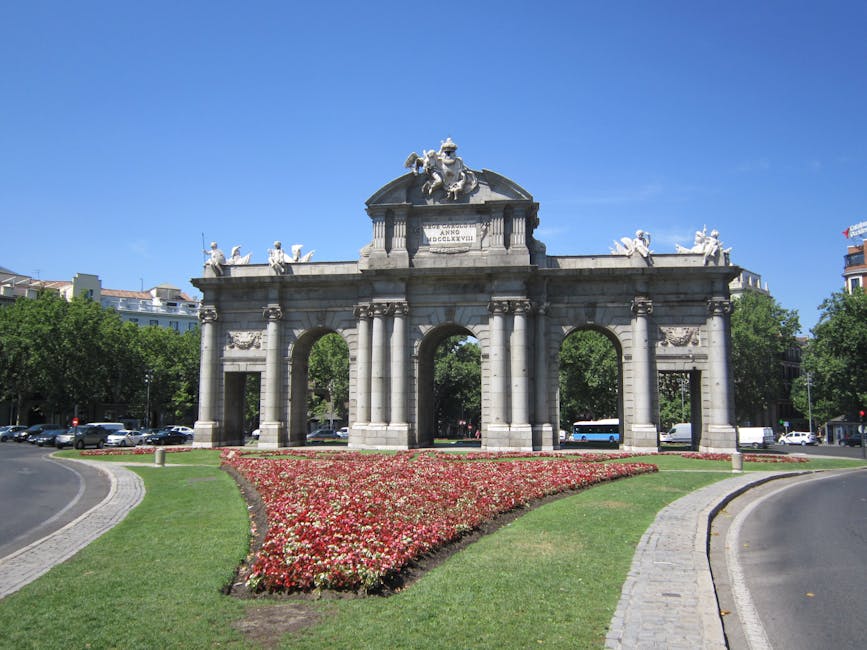 Puerta de Alcala Madrid sunny day