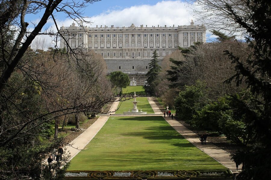 Royal Palace Madrid courtyard and architecture