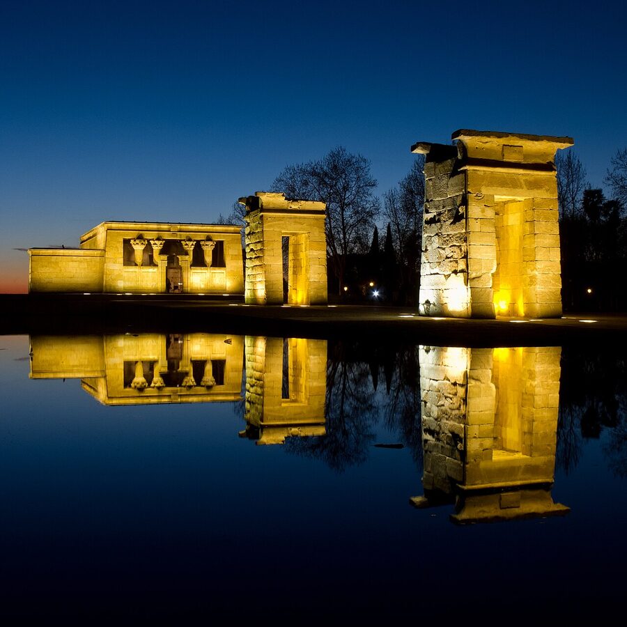 Templo de Debod entrance Egyptian temple Madrid Parque del Oeste