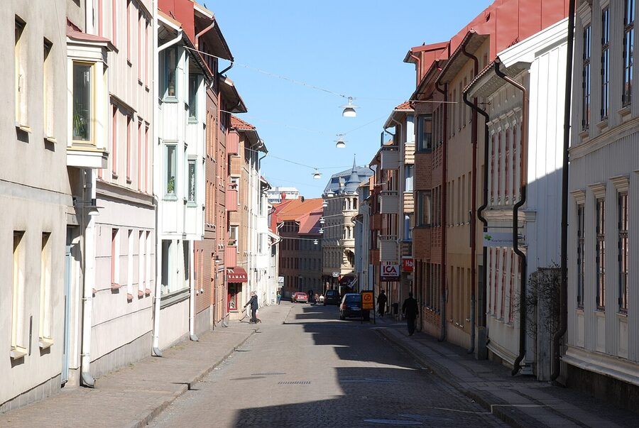 Husargatan main street running along Haga in Gothenburg