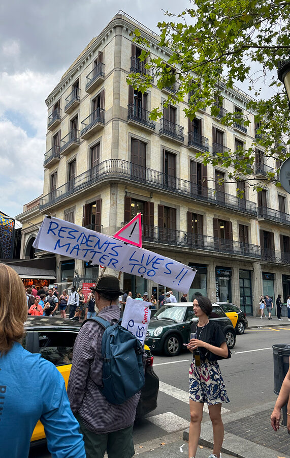 La Rambla pedestrian promenade in central Barcelona