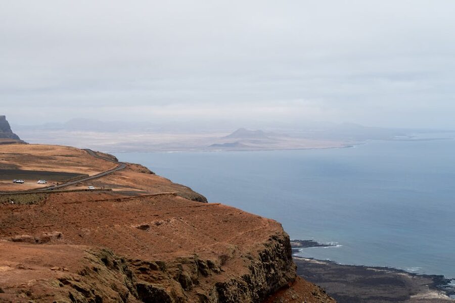 Mirador del Rio clifftop road Lanzarote