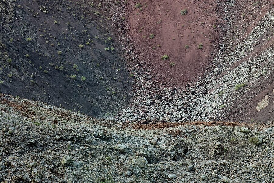 Volcanic crater at Timanfaya National Park Lanzarote