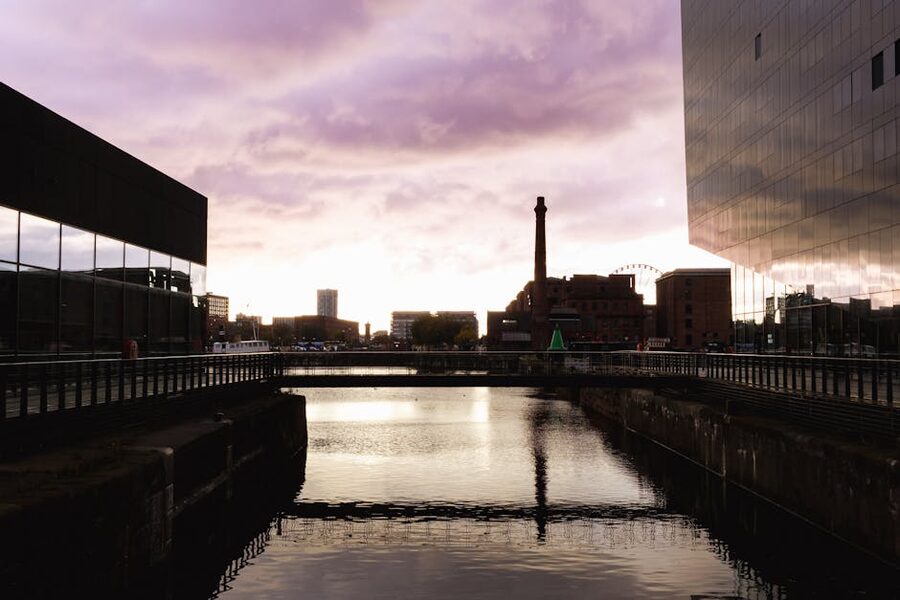 Liverpool Albert Dock at sunset