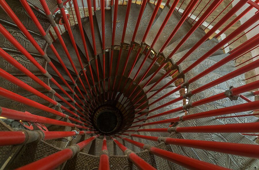Double helix staircase at Ljubljana Castle