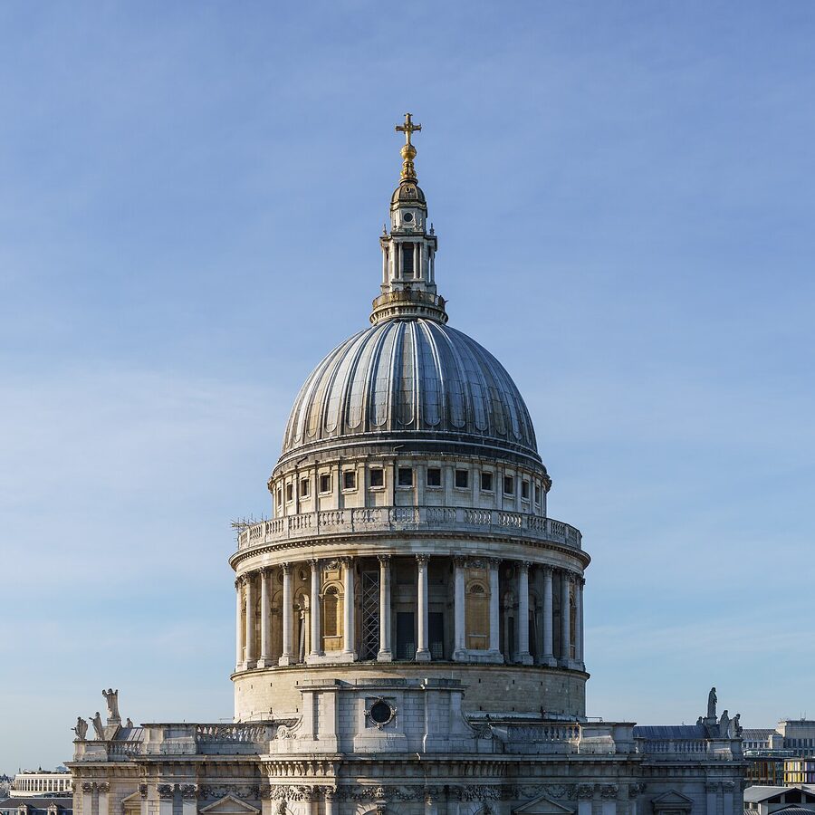 St Pauls Cathedral dome viewed from One New Change
