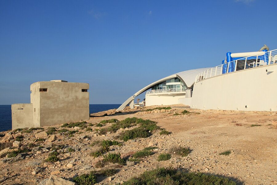 Detail of the starfish-shaped roof of the Malta National Aquarium