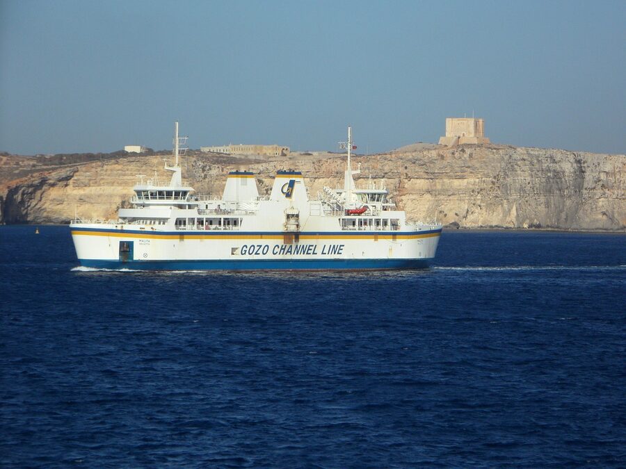 Comino ferry crossing between Malta and Gozo