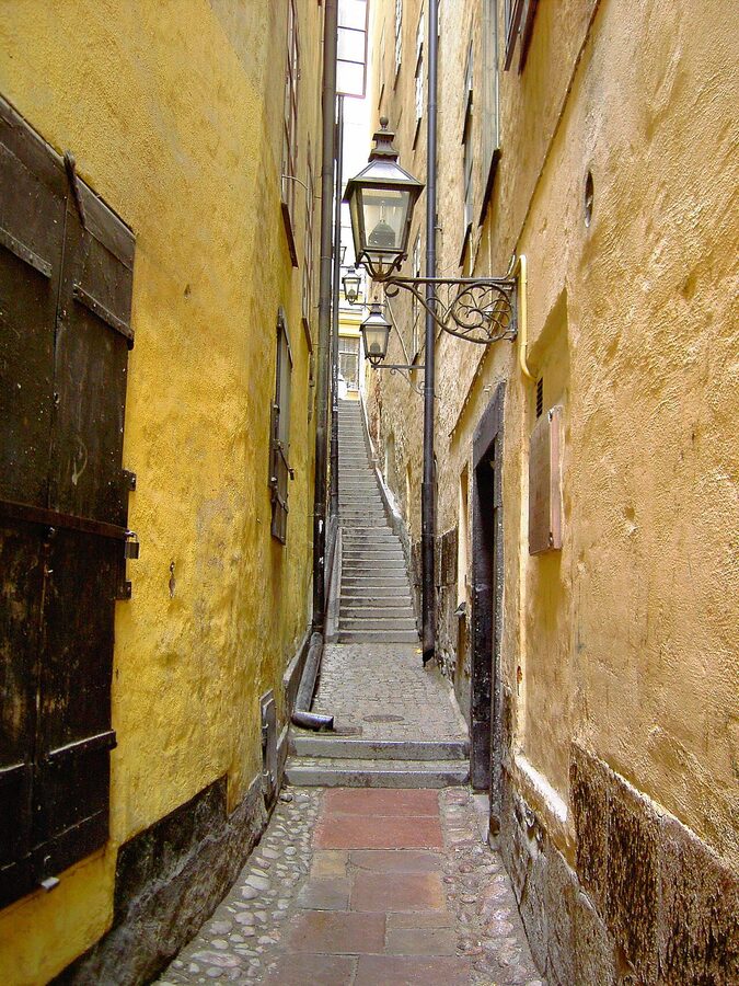 Marten Trotzigs grand narrowest alley Stockholm Gamla Stan