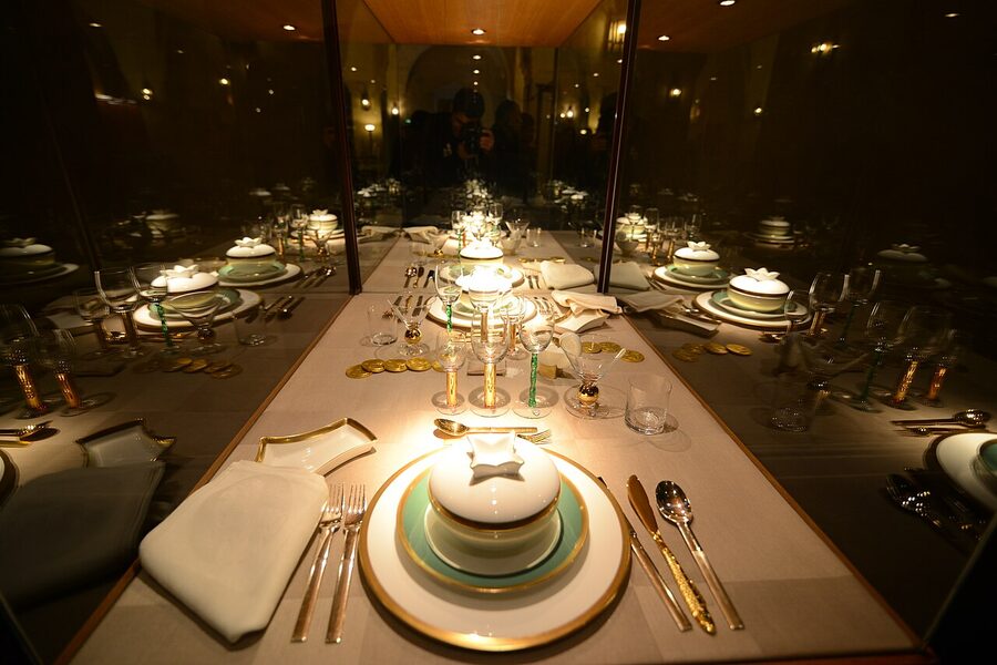 Cutlery used at the Nobel banquet at Stockholm City Hall