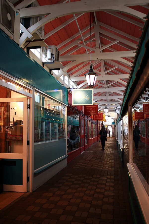 Oxford Covered Market interior with shops and stalls