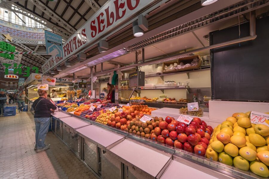 Fruit stall at Valencia Central Market