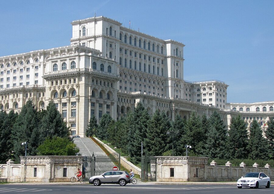 Palace of Parliament Bucharest at dawn