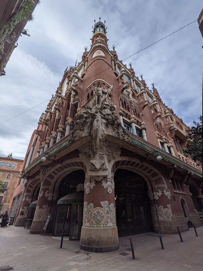 Palau de la Musica Catalana exterior facade Barcelona main entrance