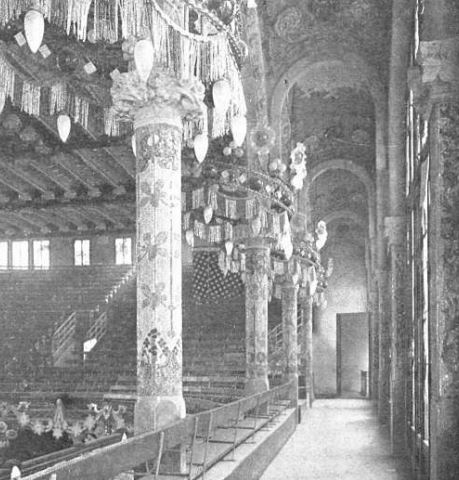 Palau de la Musica second floor gallery balcony Barcelona
