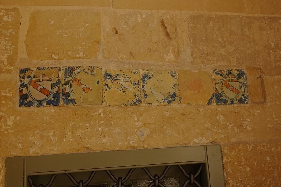 Inner courtyard of Palazzo Falson medieval house, Mdina, Malta