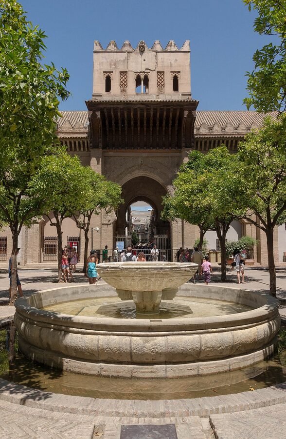 Patio de los Naranjos courtyard with orange trees and central fountain