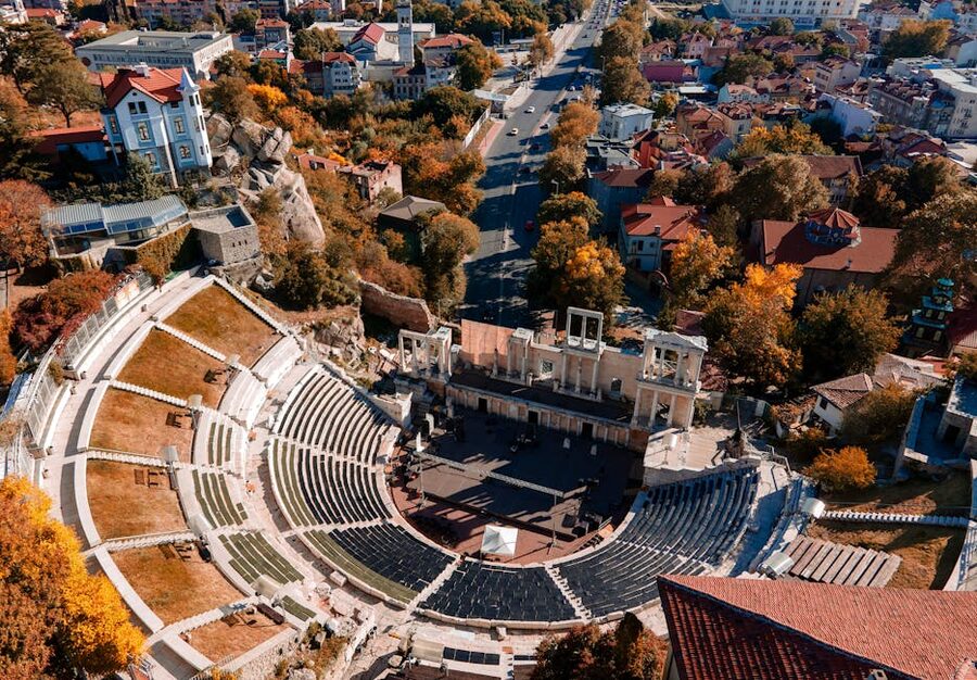 Roman Theatre of Philippopolis stone seating detail