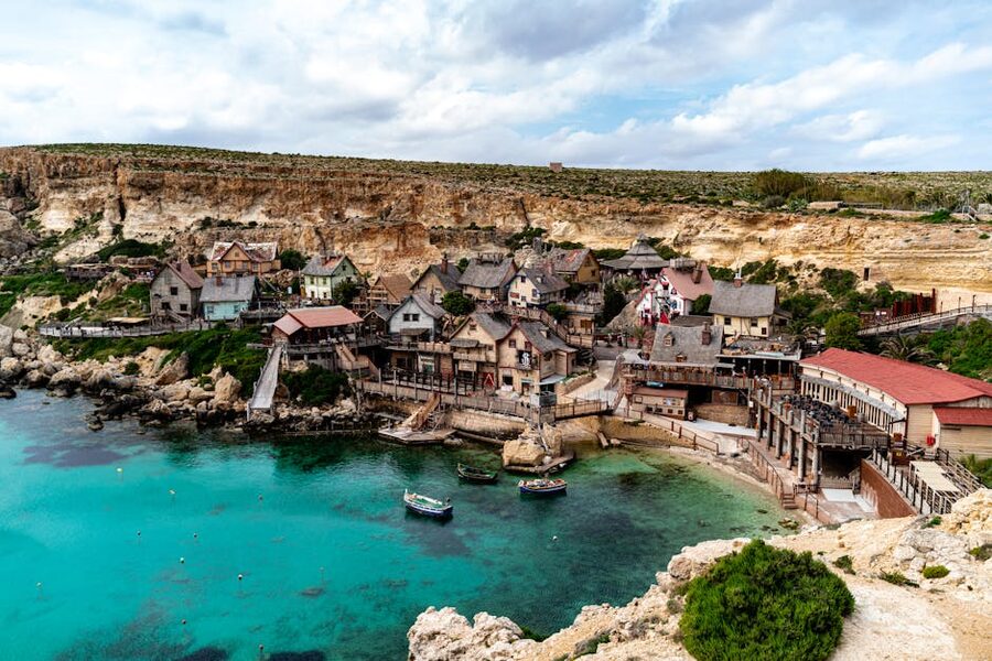 Popeye Village azure Malta coastal village