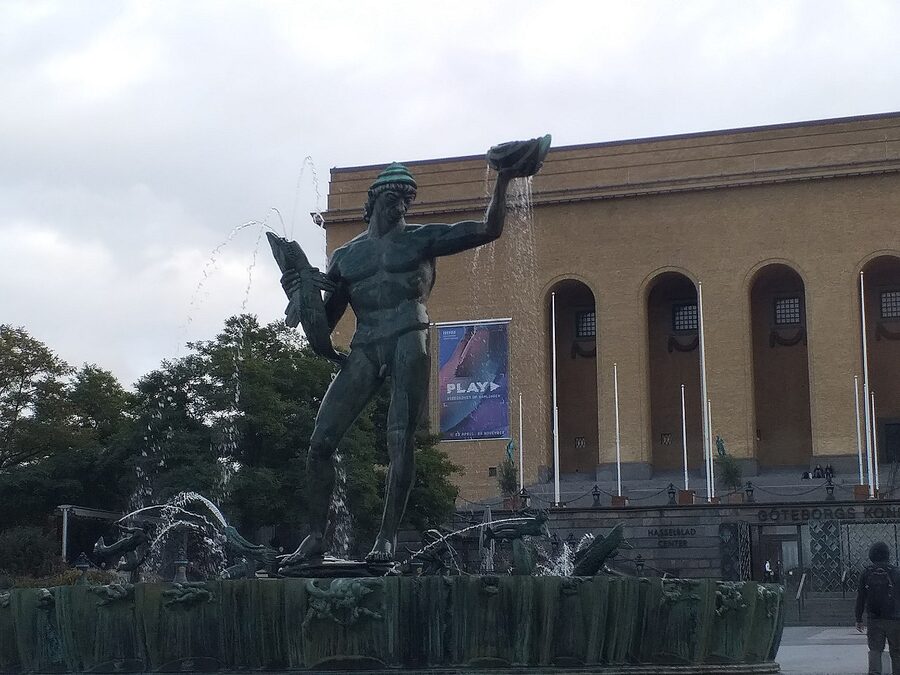 Poseidon statue at Gotaplatsen at the top of Avenyn in Gothenburg