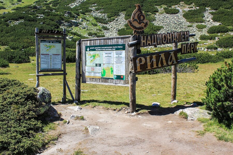 Wide view across Rila National Park including the lakes region